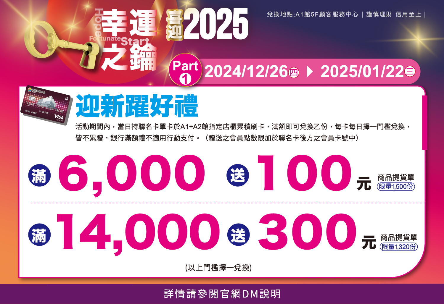 南紡購物中心- 迎新躍好禮Part1